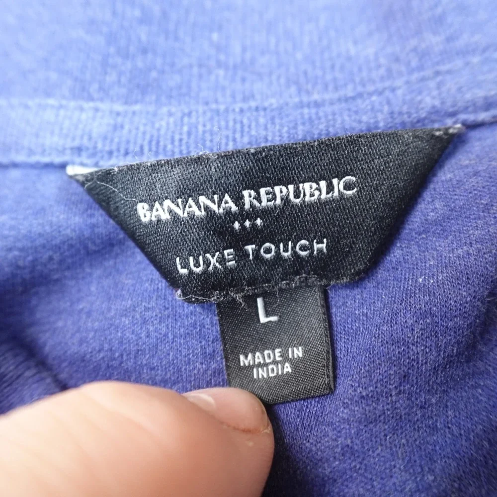 Banana Republic Shirt Mens L Blue Short Sleeve Button Up Bowling Casual Preppy
